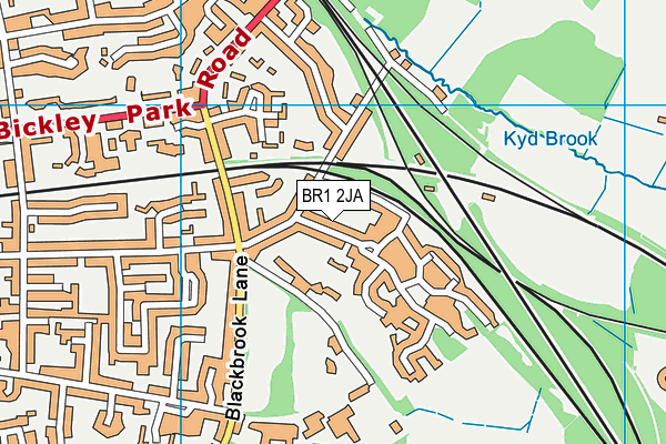 BR1 2JA map - OS VectorMap District (Ordnance Survey)