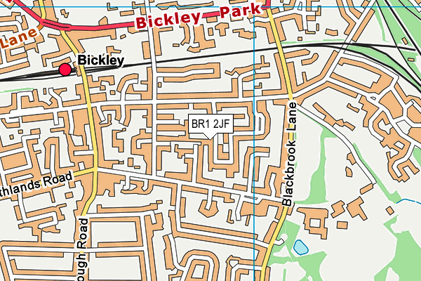 BR1 2JF map - OS VectorMap District (Ordnance Survey)