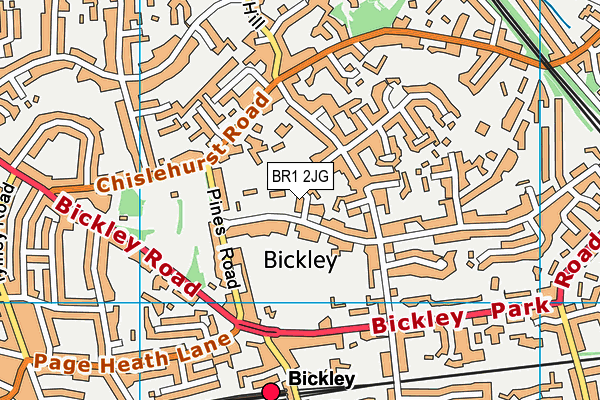 BR1 2JG map - OS VectorMap District (Ordnance Survey)