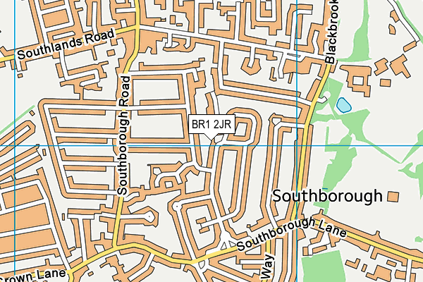 BR1 2JR map - OS VectorMap District (Ordnance Survey)