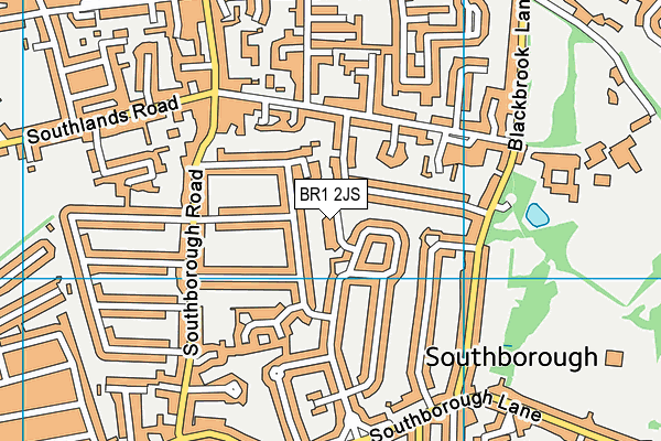 BR1 2JS map - OS VectorMap District (Ordnance Survey)