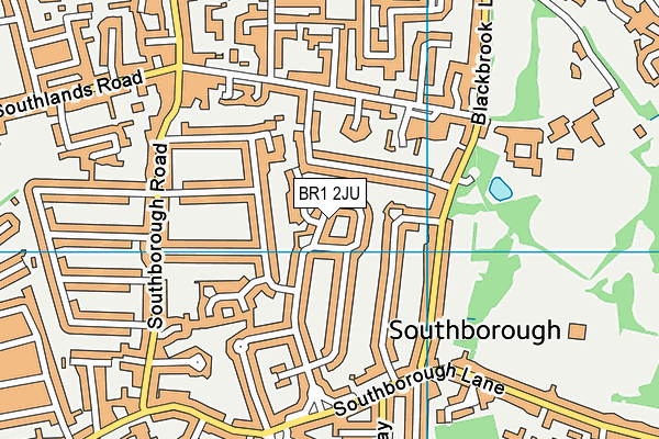 BR1 2JU map - OS VectorMap District (Ordnance Survey)