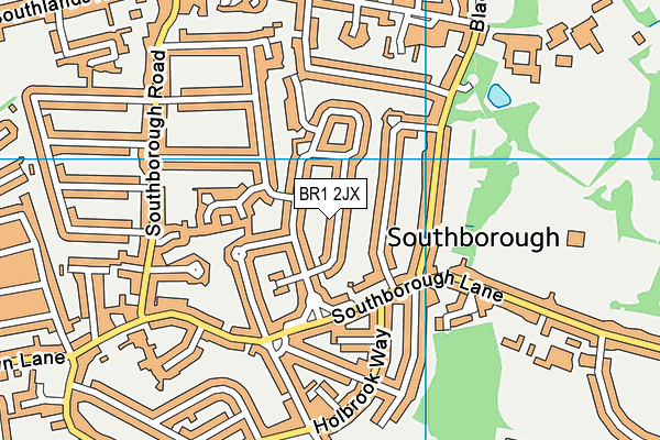 BR1 2JX map - OS VectorMap District (Ordnance Survey)