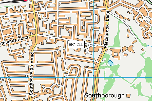 BR1 2LL map - OS VectorMap District (Ordnance Survey)