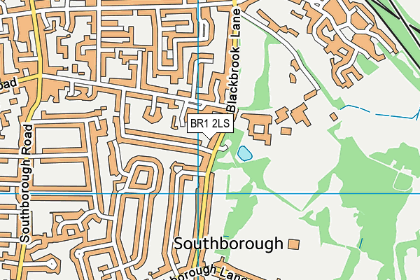 BR1 2LS map - OS VectorMap District (Ordnance Survey)