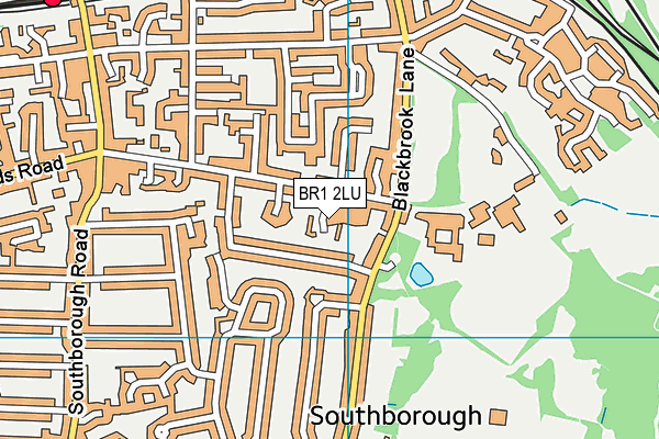 BR1 2LU map - OS VectorMap District (Ordnance Survey)
