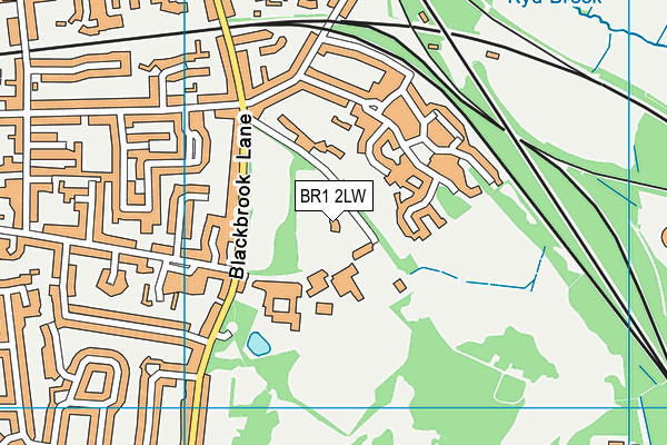 BR1 2LW map - OS VectorMap District (Ordnance Survey)