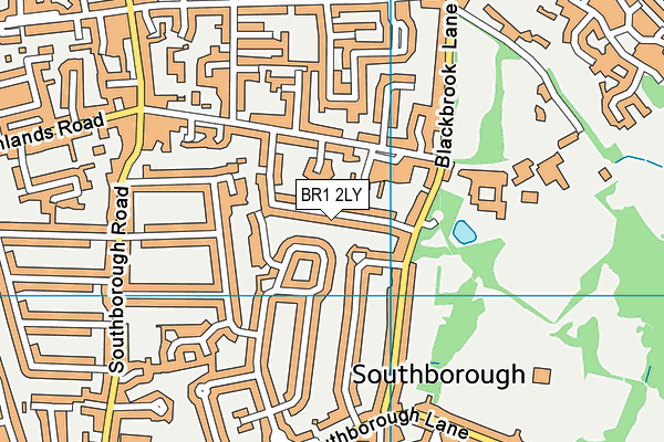 BR1 2LY map - OS VectorMap District (Ordnance Survey)