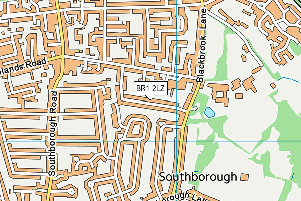BR1 2LZ map - OS VectorMap District (Ordnance Survey)