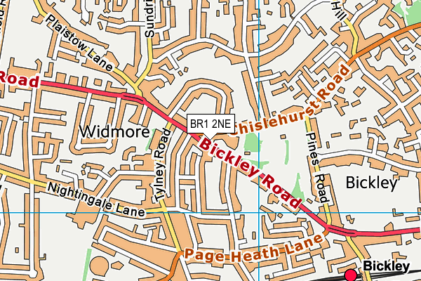 BR1 2NE map - OS VectorMap District (Ordnance Survey)