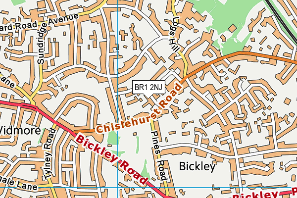 BR1 2NJ map - OS VectorMap District (Ordnance Survey)