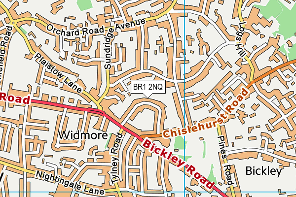 BR1 2NQ map - OS VectorMap District (Ordnance Survey)