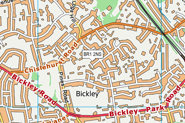 BR1 2NS map - OS VectorMap District (Ordnance Survey)