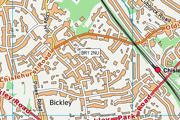 BR1 2NU map - OS VectorMap District (Ordnance Survey)