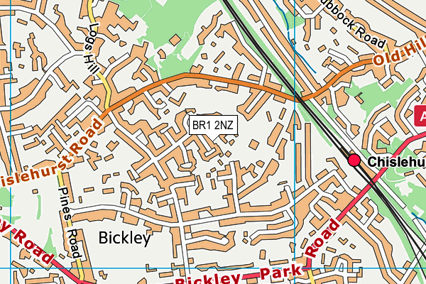 BR1 2NZ map - OS VectorMap District (Ordnance Survey)