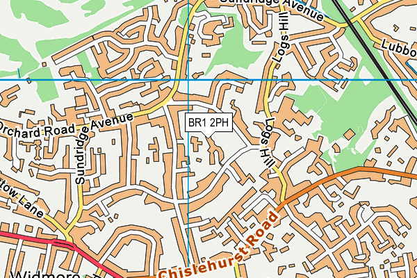 BR1 2PH map - OS VectorMap District (Ordnance Survey)