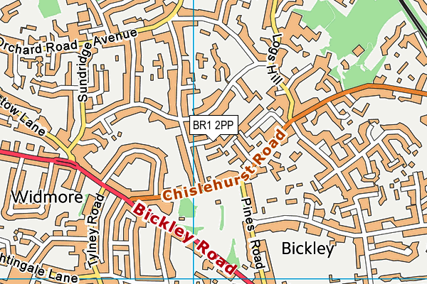 BR1 2PP map - OS VectorMap District (Ordnance Survey)