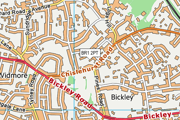 BR1 2PT map - OS VectorMap District (Ordnance Survey)