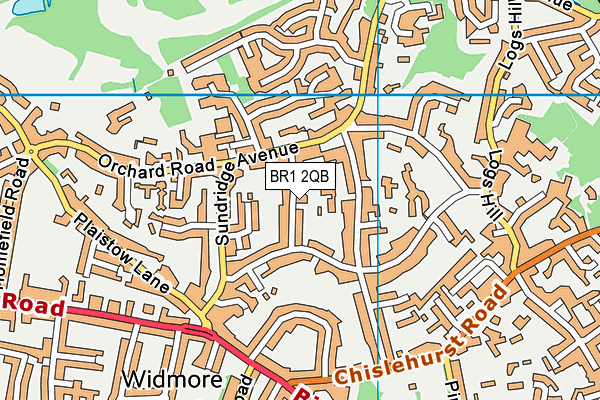 BR1 2QB map - OS VectorMap District (Ordnance Survey)