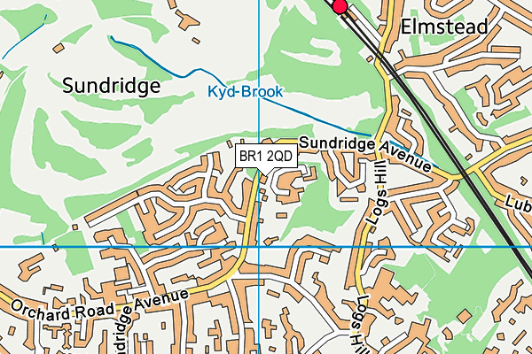 BR1 2QD map - OS VectorMap District (Ordnance Survey)