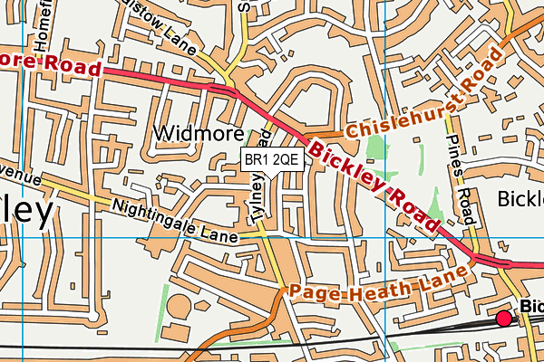 BR1 2QE map - OS VectorMap District (Ordnance Survey)