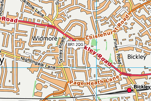 BR1 2QG map - OS VectorMap District (Ordnance Survey)