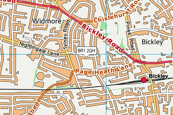 BR1 2QH map - OS VectorMap District (Ordnance Survey)