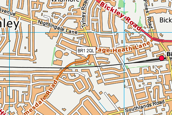 BR1 2QL map - OS VectorMap District (Ordnance Survey)