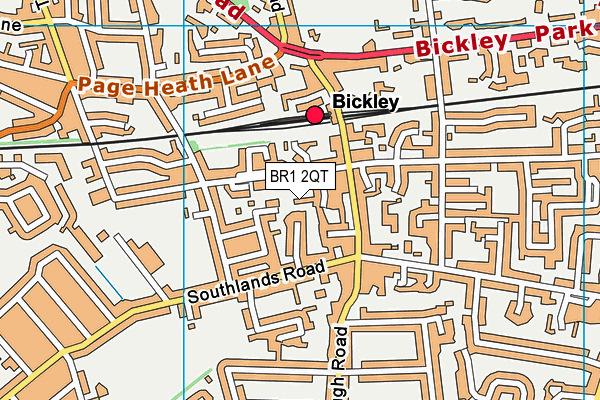 BR1 2QT map - OS VectorMap District (Ordnance Survey)