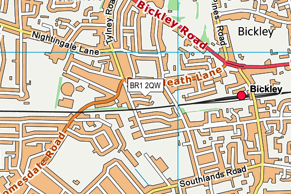 BR1 2QW map - OS VectorMap District (Ordnance Survey)