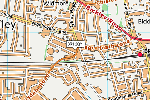 BR1 2QY map - OS VectorMap District (Ordnance Survey)