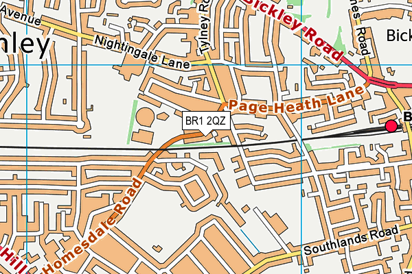 BR1 2QZ map - OS VectorMap District (Ordnance Survey)