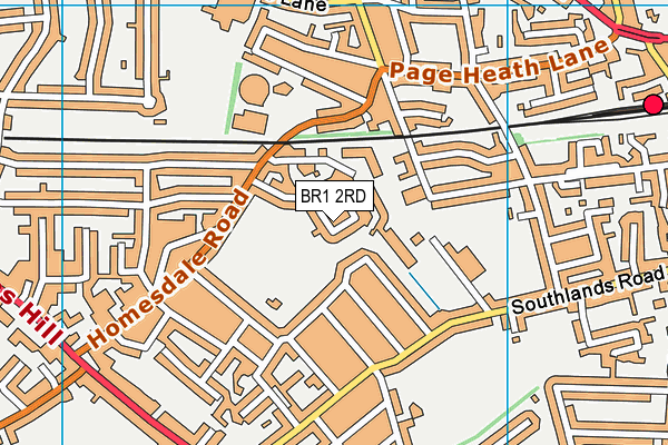 BR1 2RD map - OS VectorMap District (Ordnance Survey)