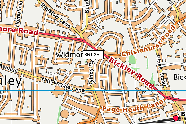 BR1 2RJ map - OS VectorMap District (Ordnance Survey)
