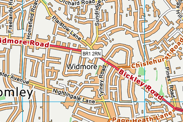 BR1 2RN map - OS VectorMap District (Ordnance Survey)