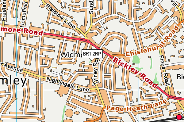 BR1 2RP map - OS VectorMap District (Ordnance Survey)