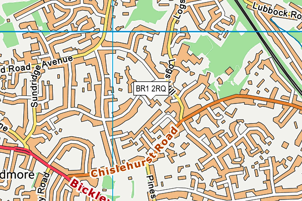 BR1 2RQ map - OS VectorMap District (Ordnance Survey)