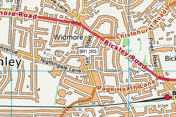 BR1 2RS map - OS VectorMap District (Ordnance Survey)