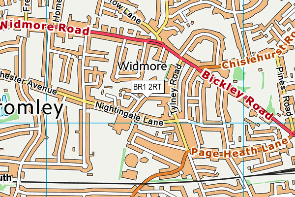 BR1 2RT map - OS VectorMap District (Ordnance Survey)