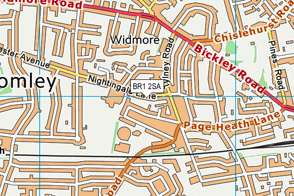 BR1 2SA map - OS VectorMap District (Ordnance Survey)