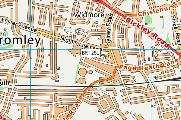 BR1 2SL map - OS VectorMap District (Ordnance Survey)