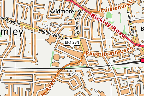 BR1 2SN map - OS VectorMap District (Ordnance Survey)