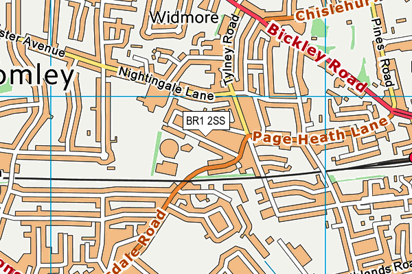 BR1 2SS map - OS VectorMap District (Ordnance Survey)