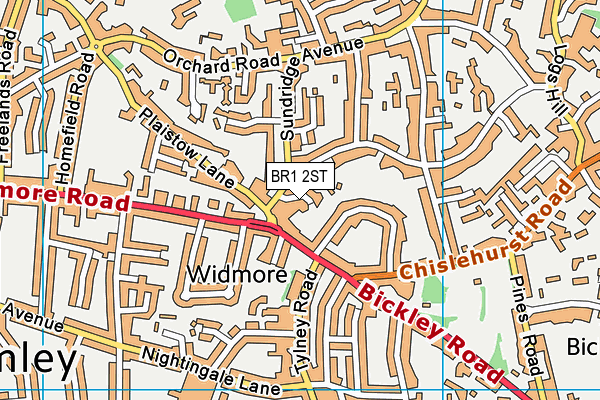 BR1 2ST map - OS VectorMap District (Ordnance Survey)