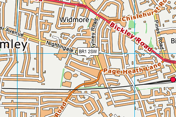 BR1 2SW map - OS VectorMap District (Ordnance Survey)