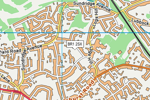 BR1 2SX map - OS VectorMap District (Ordnance Survey)
