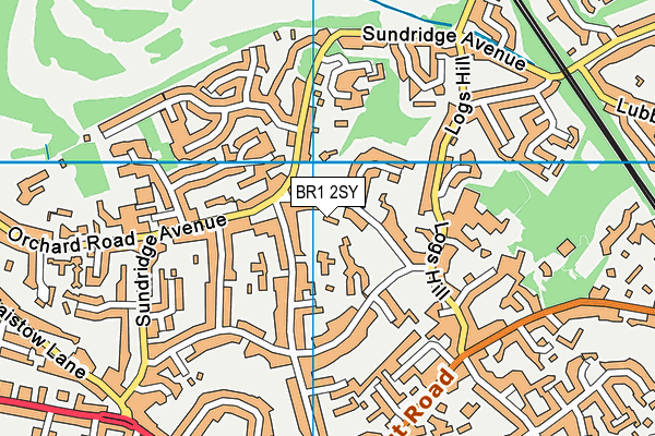 BR1 2SY map - OS VectorMap District (Ordnance Survey)