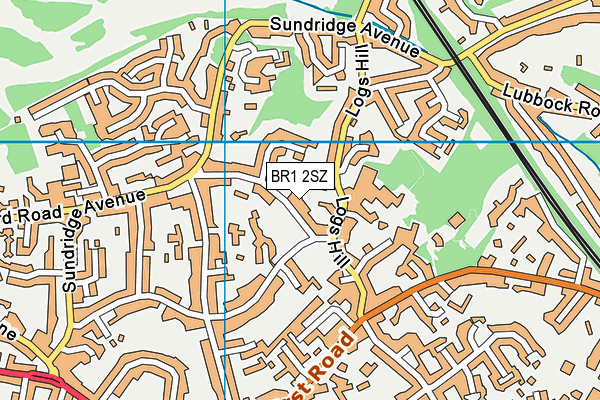 BR1 2SZ map - OS VectorMap District (Ordnance Survey)