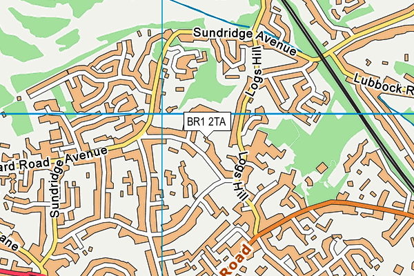 BR1 2TA map - OS VectorMap District (Ordnance Survey)