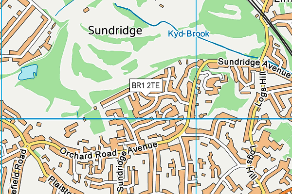 BR1 2TE map - OS VectorMap District (Ordnance Survey)